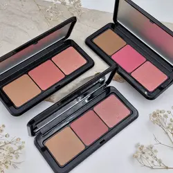 پالت صورت رژگونه و برانزر کیکو میلانو Multi Finish Trio Blush & Bronzer Palette kiko Milano