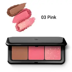 پالت صورت رژگونه و برانزر کیکو میلانو Multi Finish Trio Blush & Bronzer Palette kiko Milano