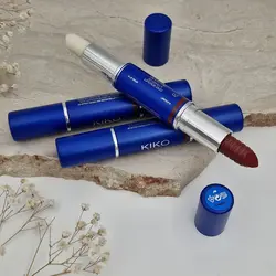 پرایمر لب و رژلب دو سر کیکو میلانو Blue Me 3d Effect Lipstick Duo Kiko Milano