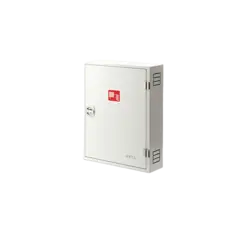 جعبه روکار آریا کوپلینگ استیل سفید آتش نشانی (بدون قرقره – قفل و لولا کروم)