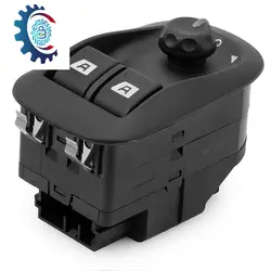 کلید شیشه بالابر پژو 206 تیپ 5 تنظیم آینه دو سوکت مکس