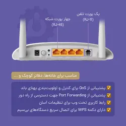 مودم روتر +ADSL2 تی پی-لینک مدل TD-W8961N_V4