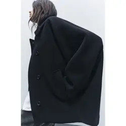 پالتو زنانه فوتر مشکی برند زارا Zara