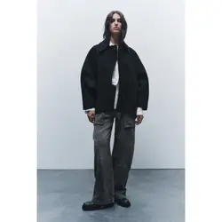 پالتو زنانه فوتر مشکی برند زارا Zara