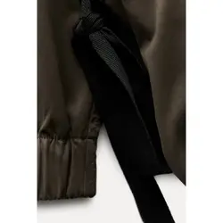 کاپشن کژوال زنانه رنگ یشمی برند زارا Zara اورجینال