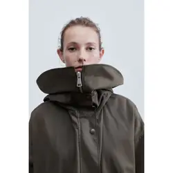 کاپشن کژوال زنانه رنگ یشمی برند زارا Zara اورجینال