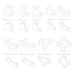 براکت پروفیل مهندسی آهنی  40×40 – مدل T