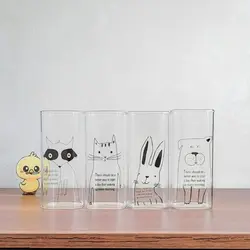 لیوان اسموتی پیرکس طرح حیوانات بدون حباب و خش