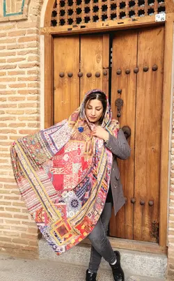 روسری چل تکه ی فرش و گلیم ایرانی