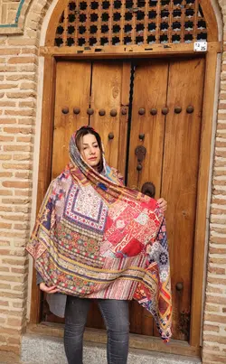 روسری چل تکه ی فرش و گلیم ایرانی