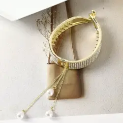 کلیپس گوجه ای فول نگین آویزدار