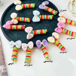 کش فنری پاپیون رنگی