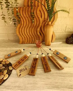 اسپند دود کن دسته چوب چشم و نظر مهره دار