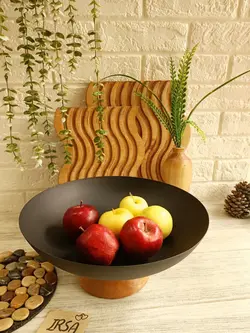 میوه خوری فلزی پایه چوبی رایکا