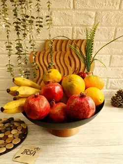 میوه خوری فلزی پایه چوبی رایکا