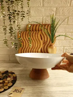 میوه خوری فلزی پایه چوبی رایکا
