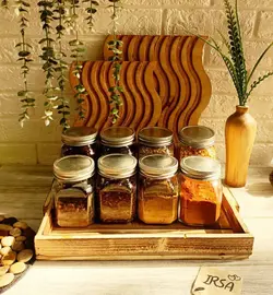 شیشه های جا ادویه درب فلزی