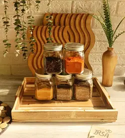 شیشه های جا ادویه درب فلزی