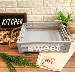 استند نرده ای چوبی