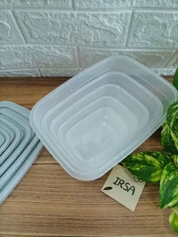 ظرف غذای درب دار پنج تایی