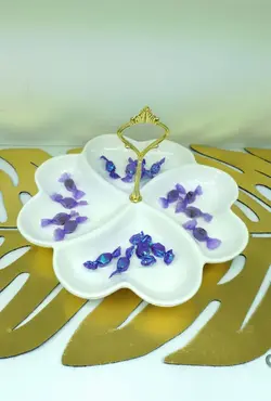 اردو خوری سرامیکی قلب چهار خانه