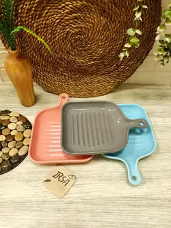 تابه سرامیکی مربع بزرگ تک دسته