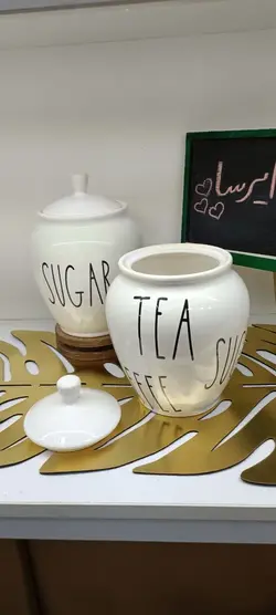 بانکه سرامیکی تکست دار درب سرامیک (بزرگ)
