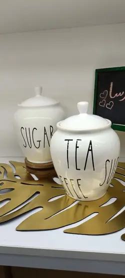 بانکه سرامیکی تکست دار درب سرامیک (بزرگ)