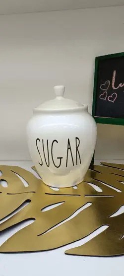 بانکه سرامیکی تکست دار درب سرامیک (بزرگ)