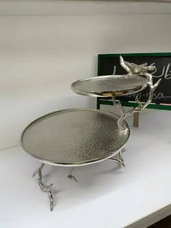 شیرینی خوری دو طبقه پروانه آلمینیومی (ریشه)