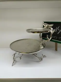 شیرینی خوری دو طبقه پروانه آلمینیومی (ریشه)