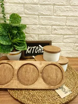 جا ادویه ای سنگی و چوبی رایکا