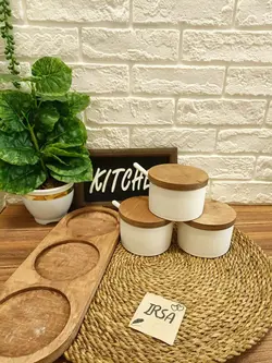 جا ادویه ای سنگی و چوبی رایکا