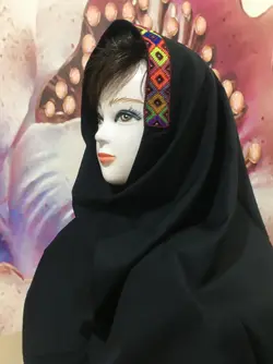 مقنعه سوزن دوزی