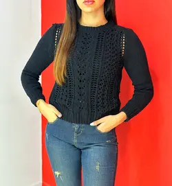 بلوز بافت قلاب بافی کد ۷۹۰