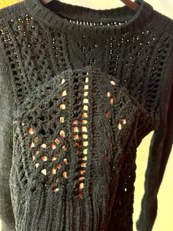 بلوز بافت قلاب بافی کد ۷۹۰