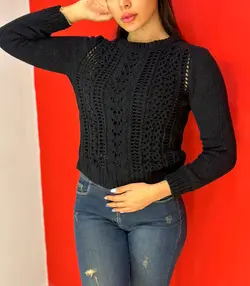 بلوز بافت قلاب بافی کد ۷۹۰