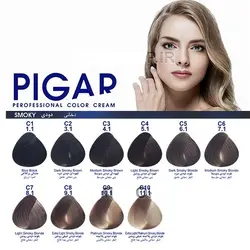 رنگ مو پیگار بلوند دودی متوسط Medium Smoky Blonde C6(7.1)