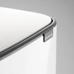 سطل زباله بو پدال بین 11+23 لیتر سفید برابانتیا