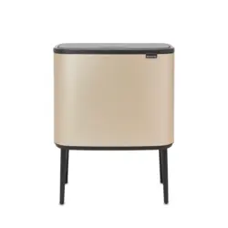 سطل زباله بو تاچ بین 11+23 لیتر شامپاینی برابانتیا