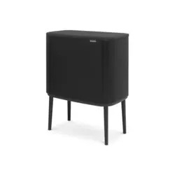 سطل زباله بو تاچ بین 11+23 لیتر مشکی مات برابانتیا