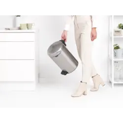 سطل زباله نیو آیکن پدالی 12 لیتر استیل مات برابانتیا