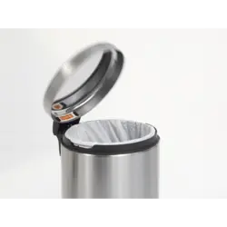 سطل زباله نیو آیکن پدالی 12 لیتر استیل مات برابانتیا