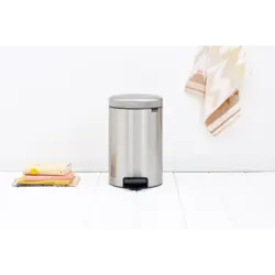 سطل زباله نیو آیکن پدالی 12 لیتر استیل مات برابانتیا