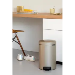 سطل زباله نیو آیکن پدالی 12 لیتر شامپاینی برابانتیا