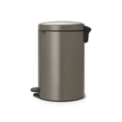 سطل زباله نیو آیکن پدالی 20 لیتر پلاتینیوم برابانتیا
