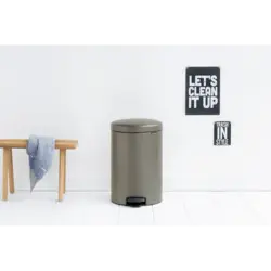 سطل زباله نیو آیکن پدالی 20 لیتر پلاتینیوم برابانتیا