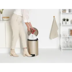 سطل زباله نیو آیکن پدالی 20 لیتر شامپاینی برابانتیا