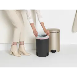 سطل زباله نیو آیکن پدالی 20 لیتر شامپاینی برابانتیا