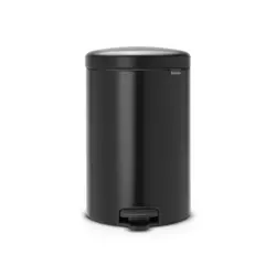 سطل زباله نیو آیکن پدالی 20 لیتر مشکی مات برابانتیا